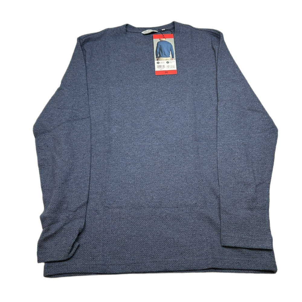 English Laundry Long Sleeve Crew Neck Shirt Mens Medium Blue Comfort NEW